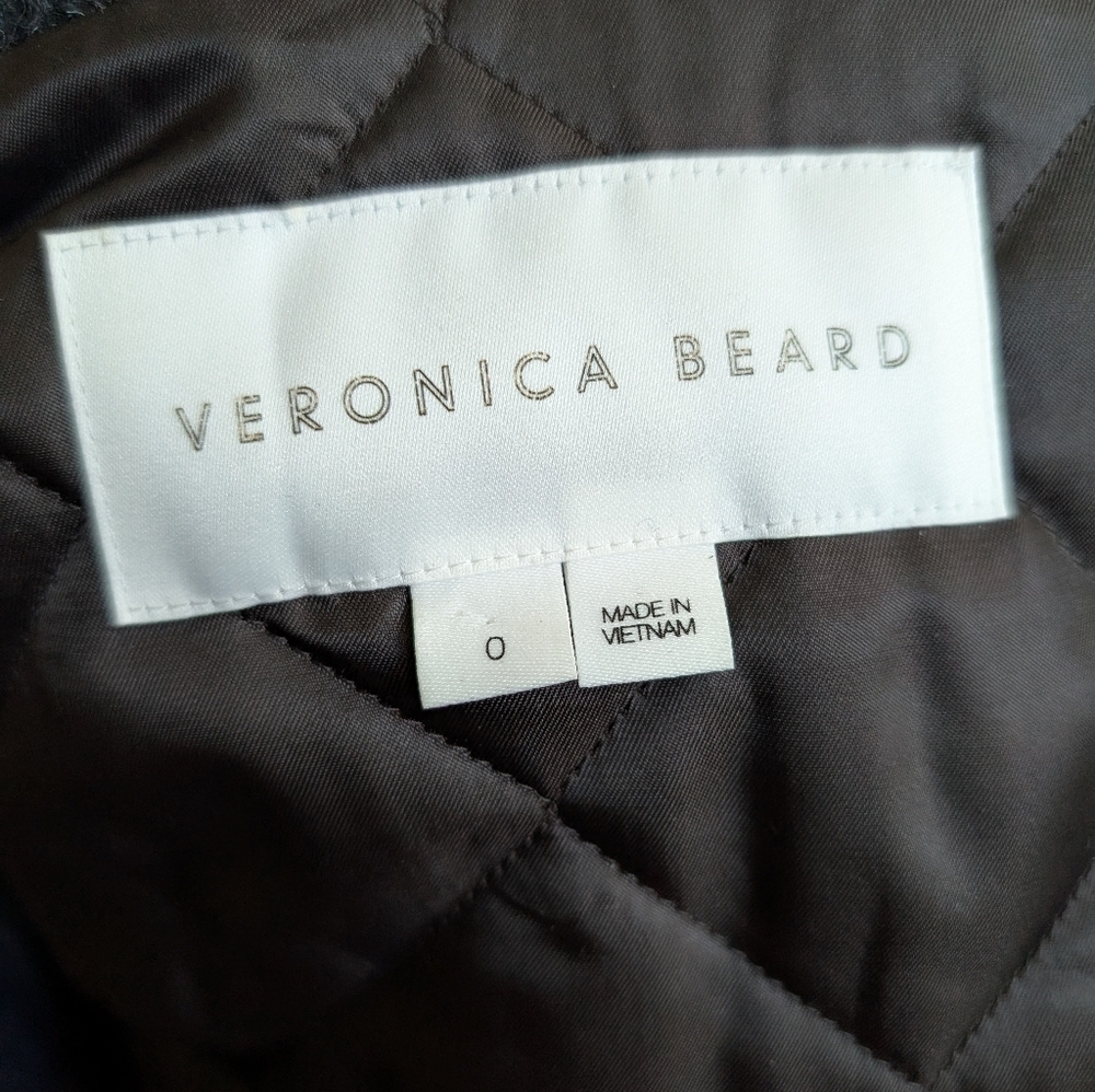 Veronica Beard Jadis Wool Plaid Bomber Jacket Size 0 Coat - Picture 9 of 12
